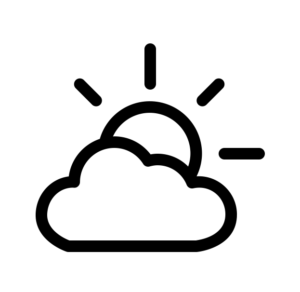 Sun with clouds icon